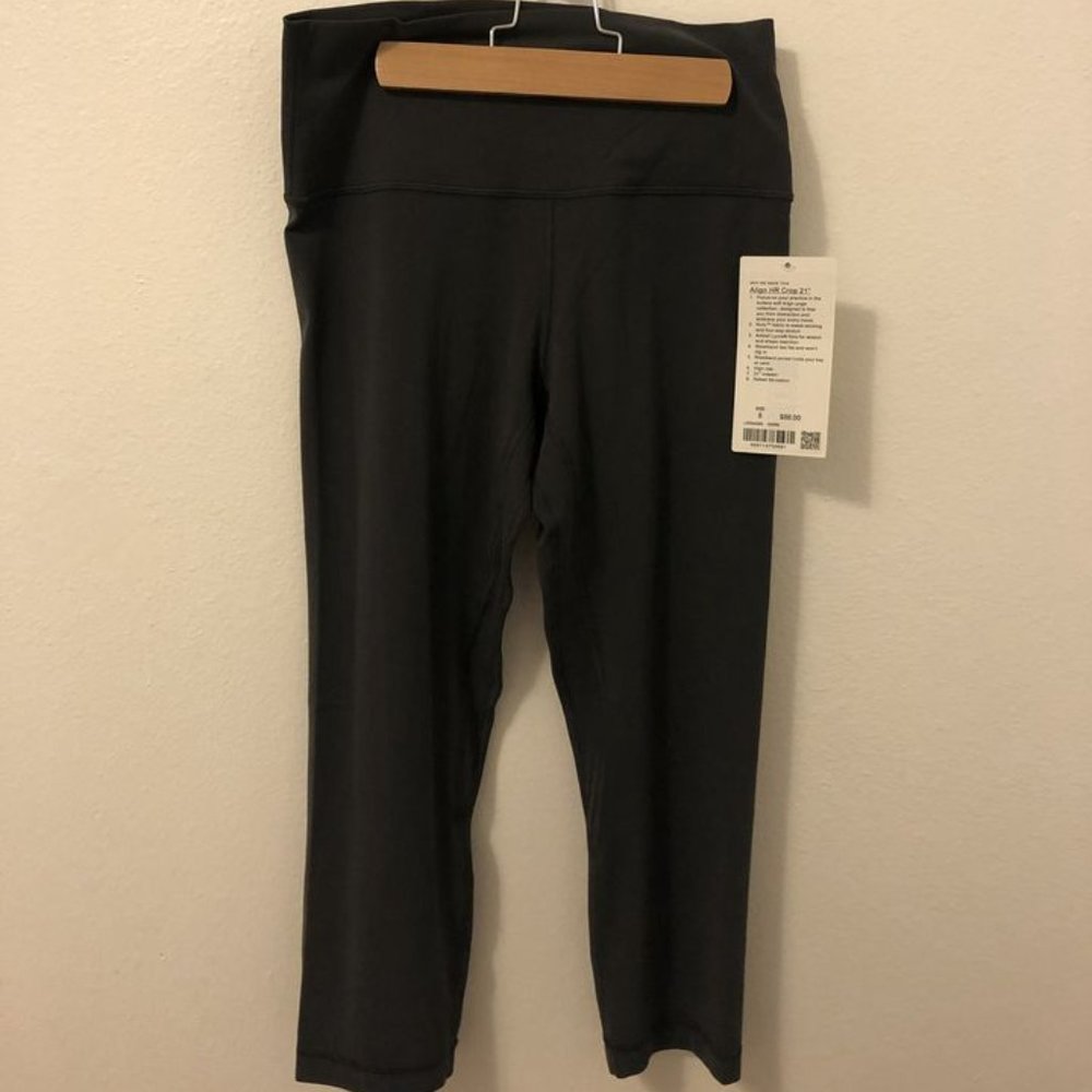 LULULEMON ALIGN HR CROP 21' - GRAPHITE GREY - 8